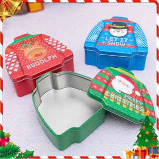 Christmas Candy Box Candy Tin Box Christmas Decoration Durable For Home Xmas
