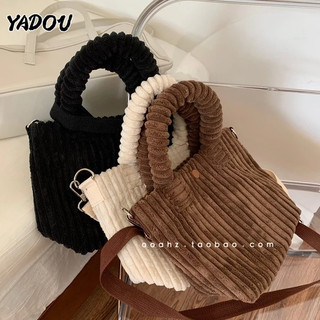  YADOU Túi Xách Bằng Vải Nhung Lông Cừu Dễ Thương Xinh Xắn 