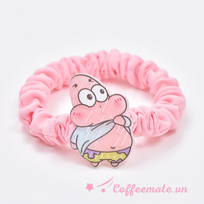 ]Dây Cột Tóc Cao Su Co Giãn Hình Bọt Biển Dễ Thương