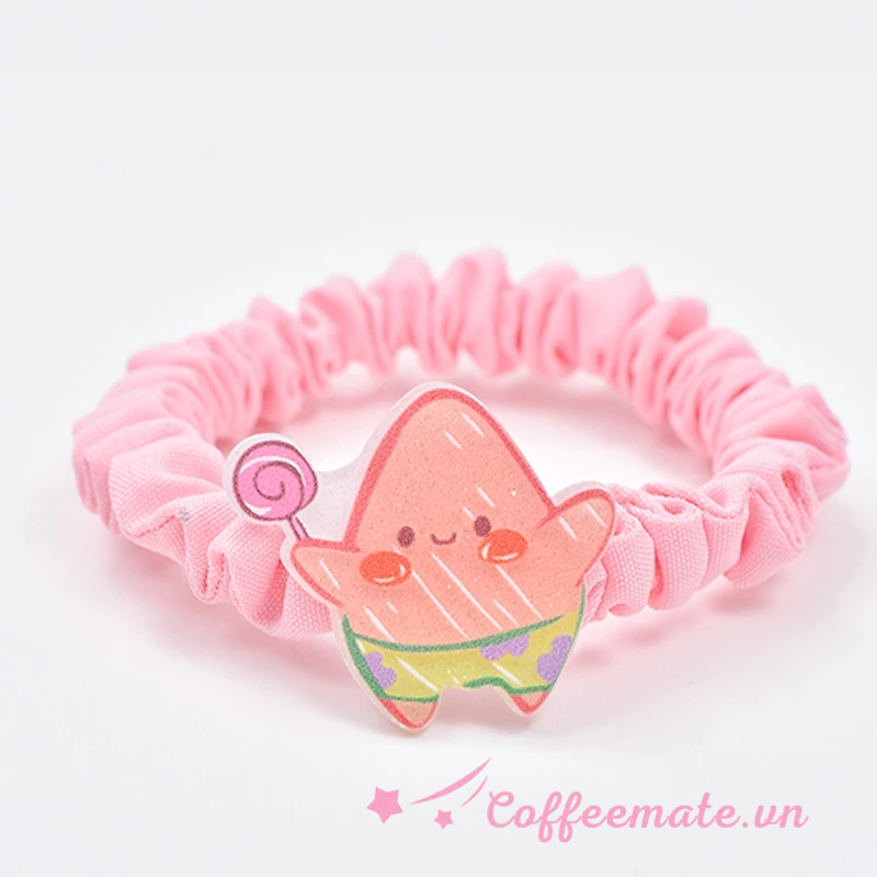 ]Dây Cột Tóc Cao Su Co Giãn Hình Bọt Biển Dễ Thương