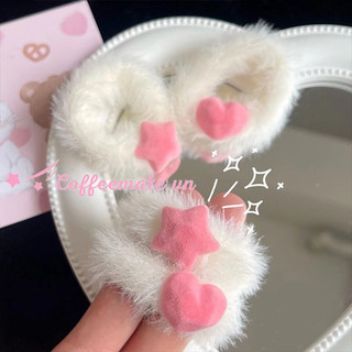 Dây buộc tóc hình ngôi sao / trái tim màu hồng dễ thương