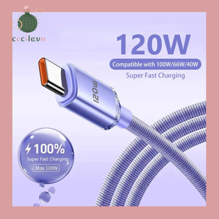 Dây cáp sạc nhanh 6a usb c 120w cho huawei samsung xiaomi cáp sạc type c-ce