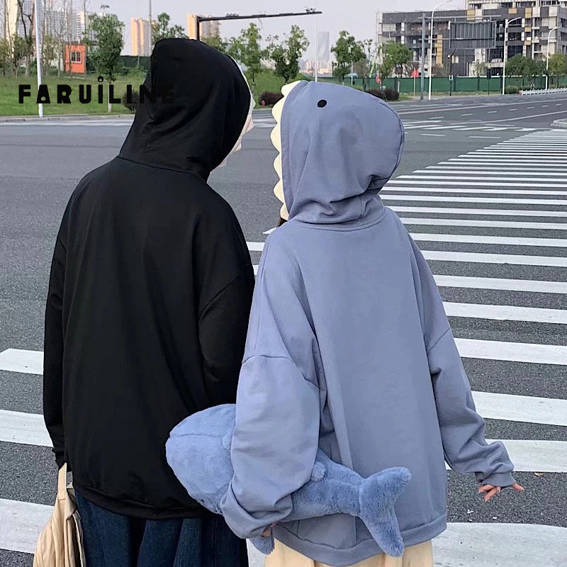 Áo Hoodie In Hình Cá Mập Dễ Thương Cho Cặp Đôi