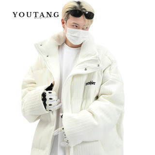 YOUTANG Áo Khoác Đệm cotton Dày Giữ Ấm Mùa Đông Phong Cách retro Mỹ Cho Nam Nữ