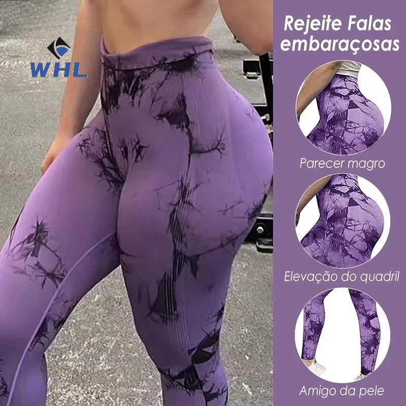 Quần Legging Lưng Cao Không Đường May Nhuộm Màu Co Giãn Tốt Nhanh Khô Tiện Dụng Tập Yoga / GYM Cho Nữ/tie-dye Quần tập gym yoga legging nữ cạp cao Fitme