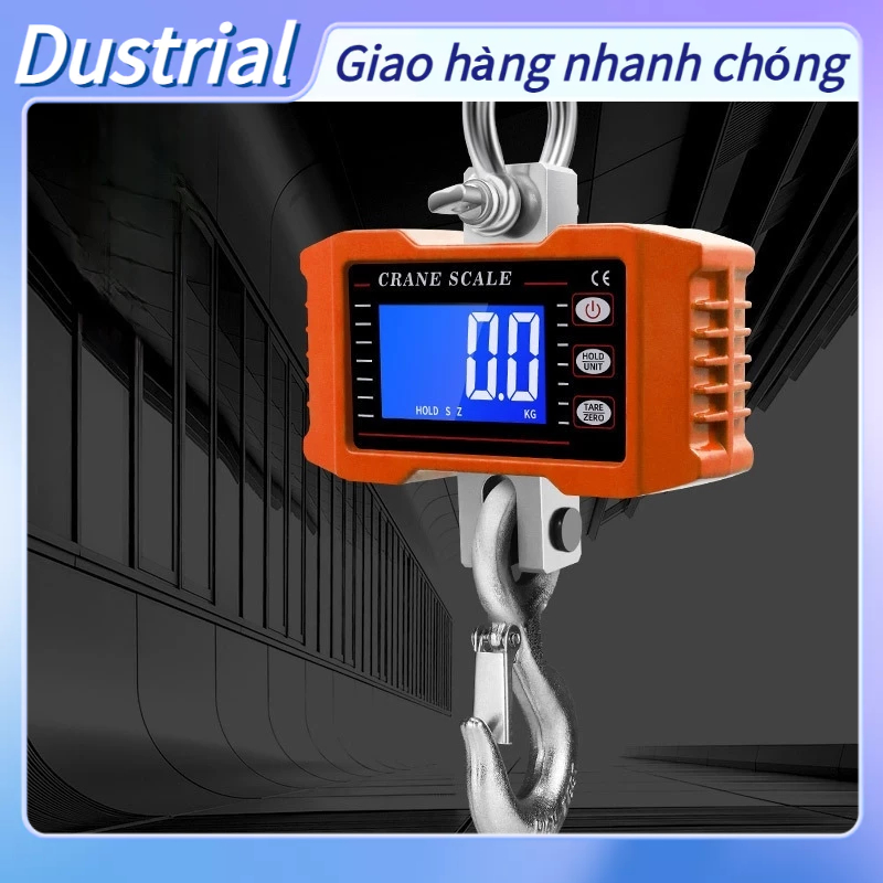 Cân móc điện tử Màn hình kỹ thuật số treo cẩu công nghiệp đa chức năng 500kg Tải trọng 100‑240V Dustrial