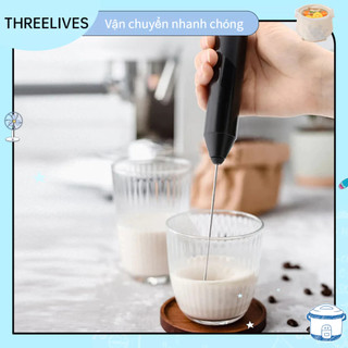 Máy đánh bọt, Máy tạo bọt cà phê cầm tay mini Máy đánh trứng Thép Không Gỉ Cầm Tay- cây đánh trứng, cafe THREELIVES