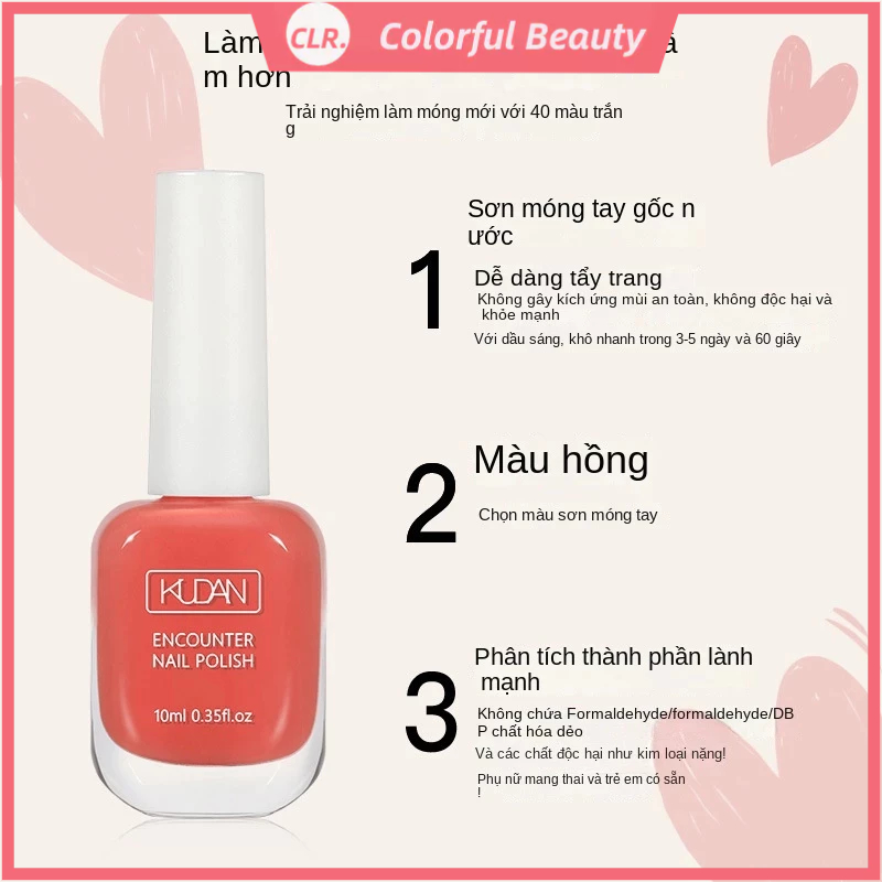 Sơn Móng Tay Nhanh Khô Lâu Trôi Không Mùi Phong Cách Mới Cho Học Sinh
