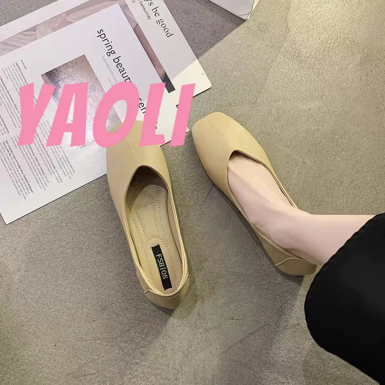 YAOLI  Giày búp bê đế mềm thời trang Hàn Quốc cho nữ