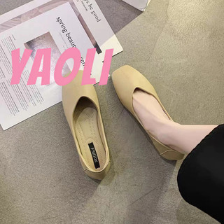 YAOLI Giày búp bê đế mềm thời trang Hàn Quốc cho nữ