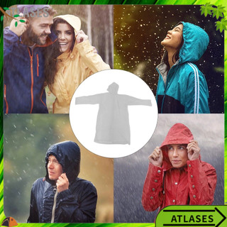 Atlases Áo mưa di động chống nước đa năng có mũ trùm đầu và tay áo tái sử dụng cho người lớn Unisex