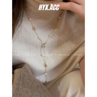  Vòng cổ nữ Vòng cổ ngọc trai mũi lợn dài 