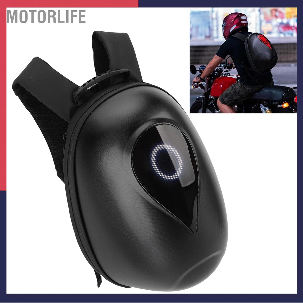 Motorlife Ba lô LED đi xe máy Bluetooth chống nước Điều khiển ứng dụng Túi hành lý để đạp ngoài trời