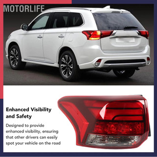 Motorlife Thay thế đèn hậu phía sau chống sốc bên ngoài cho Mitsubishi Outlander 2016 đến 2022
