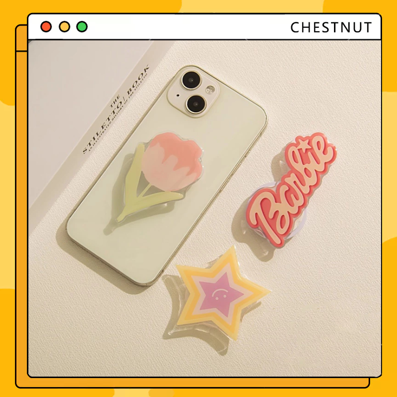 Sáng tạo bóng 3d tình yêu trái tim bướm hoa tulip dễ thương giá đỡ điện thoại đứng gấp ngón tay tay cầm điện thoại-CT