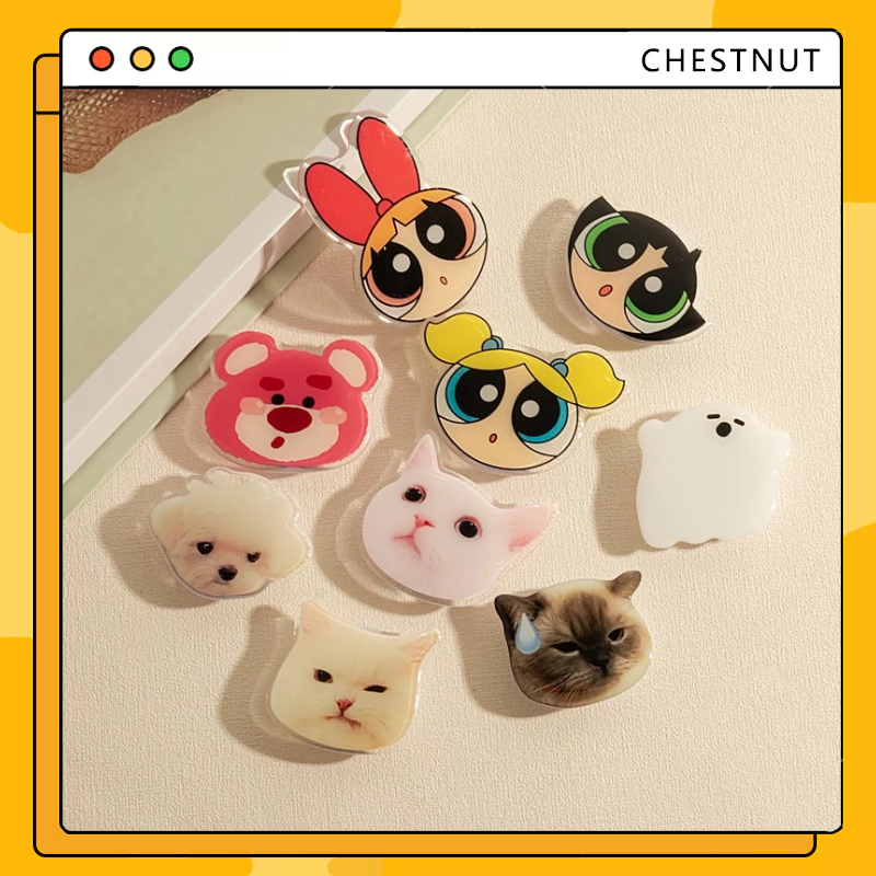 Sáng tạo bóng 3d tình yêu trái tim bướm hoa tulip dễ thương giá đỡ điện thoại đứng gấp ngón tay tay cầm điện thoại-CT