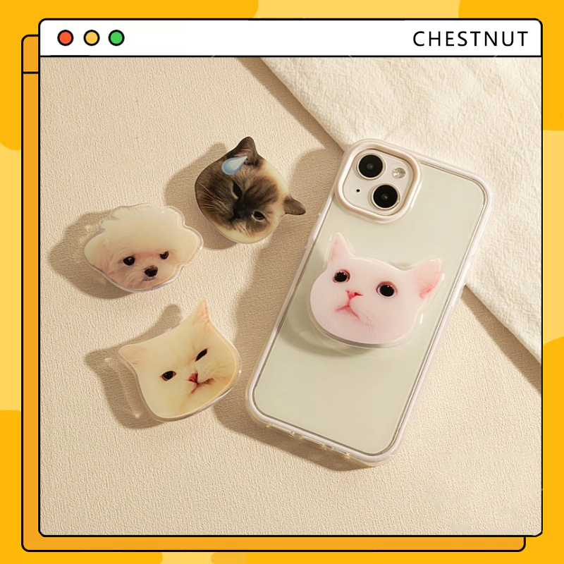 Sáng tạo bóng 3d tình yêu trái tim bướm hoa tulip dễ thương giá đỡ điện thoại đứng gấp ngón tay tay cầm điện thoại-CT