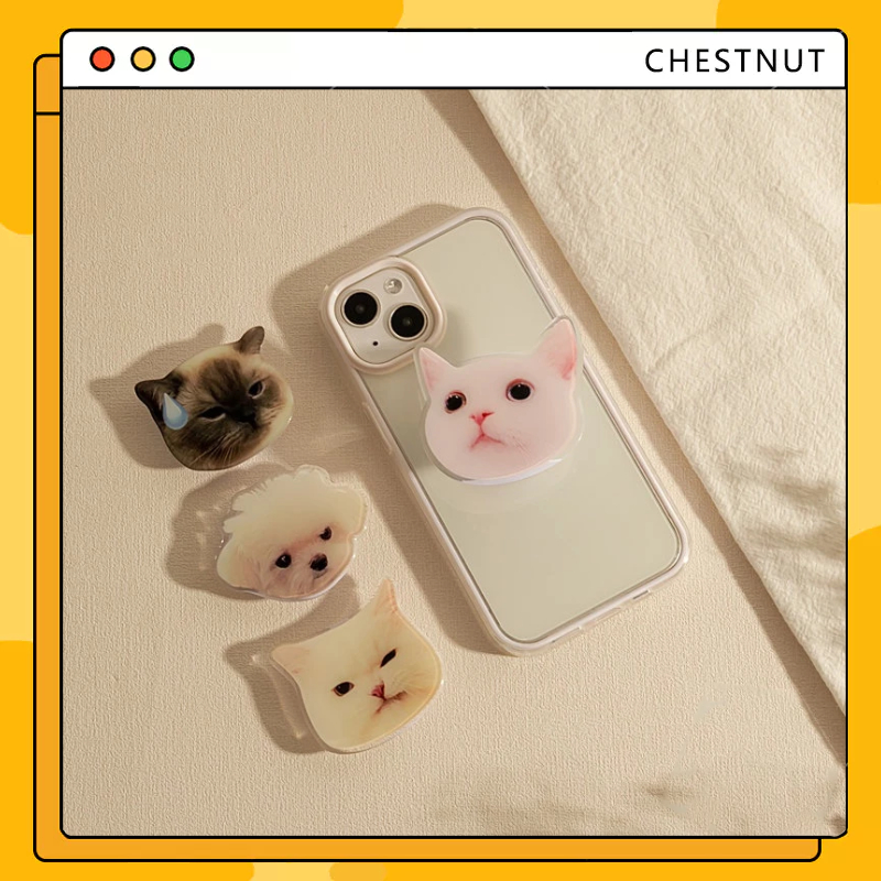 Sáng tạo bóng 3d tình yêu trái tim bướm hoa tulip dễ thương giá đỡ điện thoại đứng gấp ngón tay tay cầm điện thoại-CT