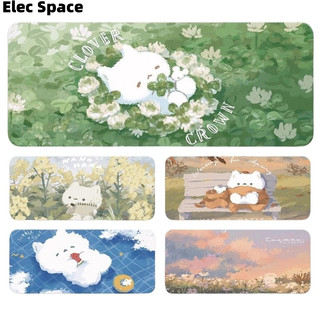 Elec Space Dễ Thương Tấm Lót Chuột Và Bàn Phím Máy Tính Dày Không Trượt Cỡ Lớn In Hình Mèo Đáng Yêu