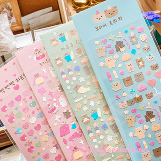 Miếng dán trang trí hình gấu đáng yêu diy