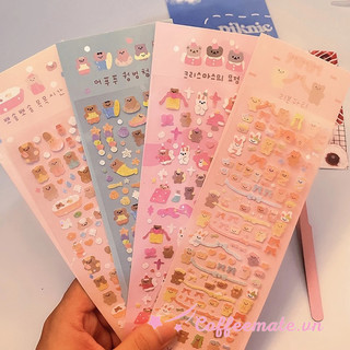 ⚡CM⚡Miếng Dán Trang Trí Hình Gấu Đáng Yêu DIY