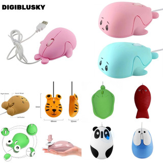 DIGIBLUSKY Chuột Máy Tính Có Dây Hình Cá Heo / Cá Heo