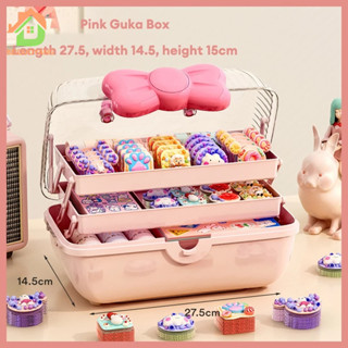 Hộp Đựng Kẹp Tóc / Trang Sức / Mỹ Phẩm Để Bàn Chống Bụi Bẩn Đính Nơ Dễ Thương Cho Bé Hộp lưu trữ