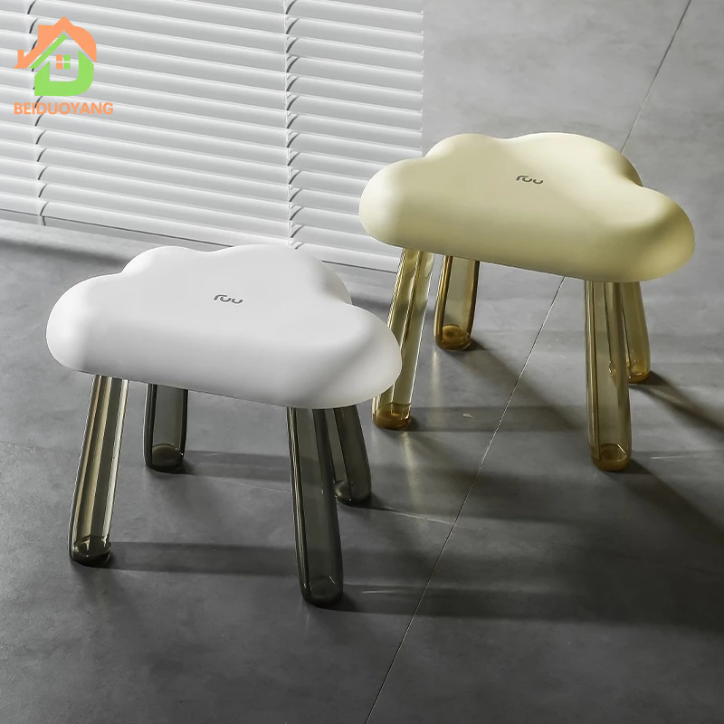 Ghế đẩu nhựa thấp BEIDUOYANG trong suốt thay đổi màu sáng tạo cho phòng khách / bàn cà phê