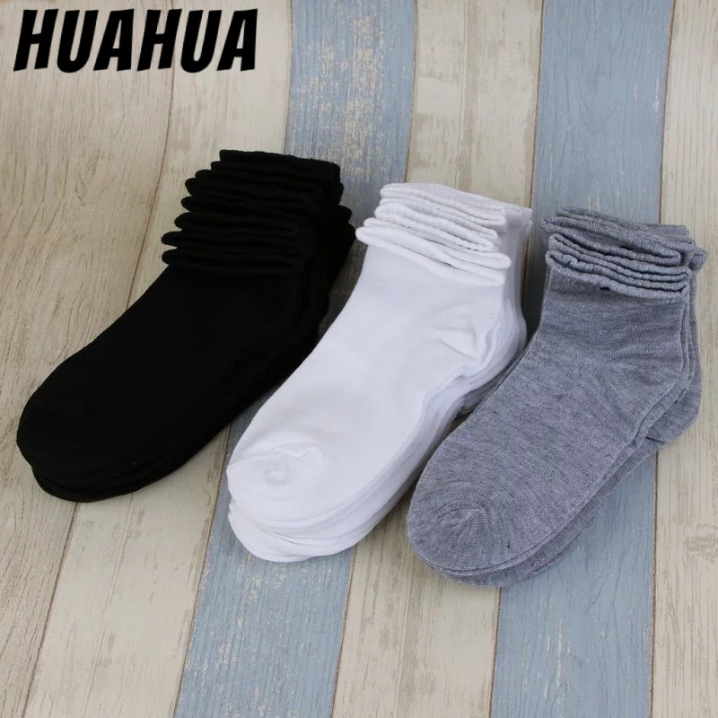 HUAHUA Vớ cotton Thoáng Khí Phong Cách Thể Thao Cho Nam Và Nữ