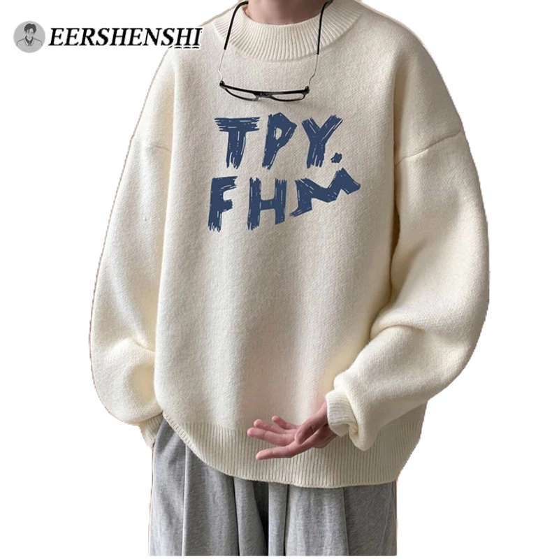 Eershenshi Áo sweater Dáng Rộng Đơn Giản Phong Cách harajuku Hàn Quốc Đa Năng Phong Cách Mới Cho Nam