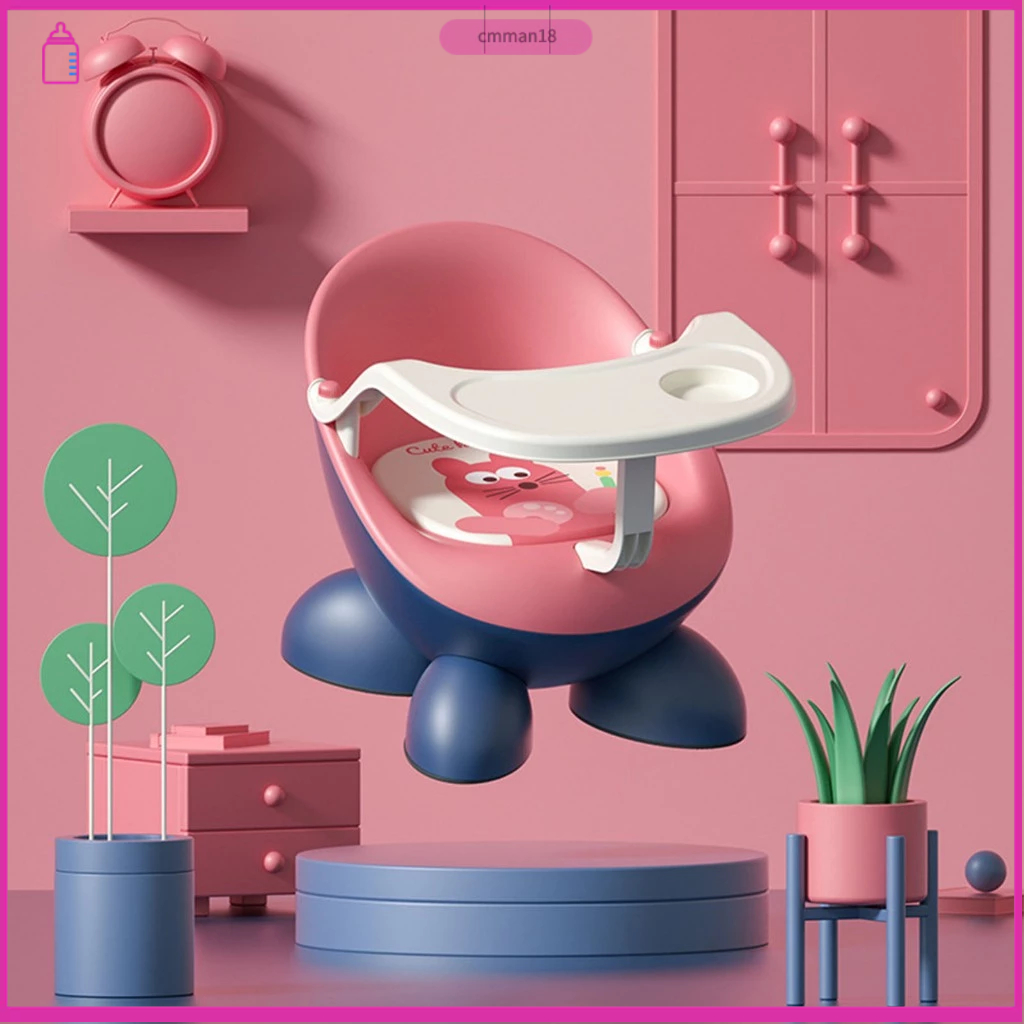 TinyLand Ghế Ăn Cho Bé PVC Đa Năng Di Động Chắc Chắn Ổn Định Dễ Dàng Vệ Sinh Thực Phẩm Có Khay Tập Đi cmman