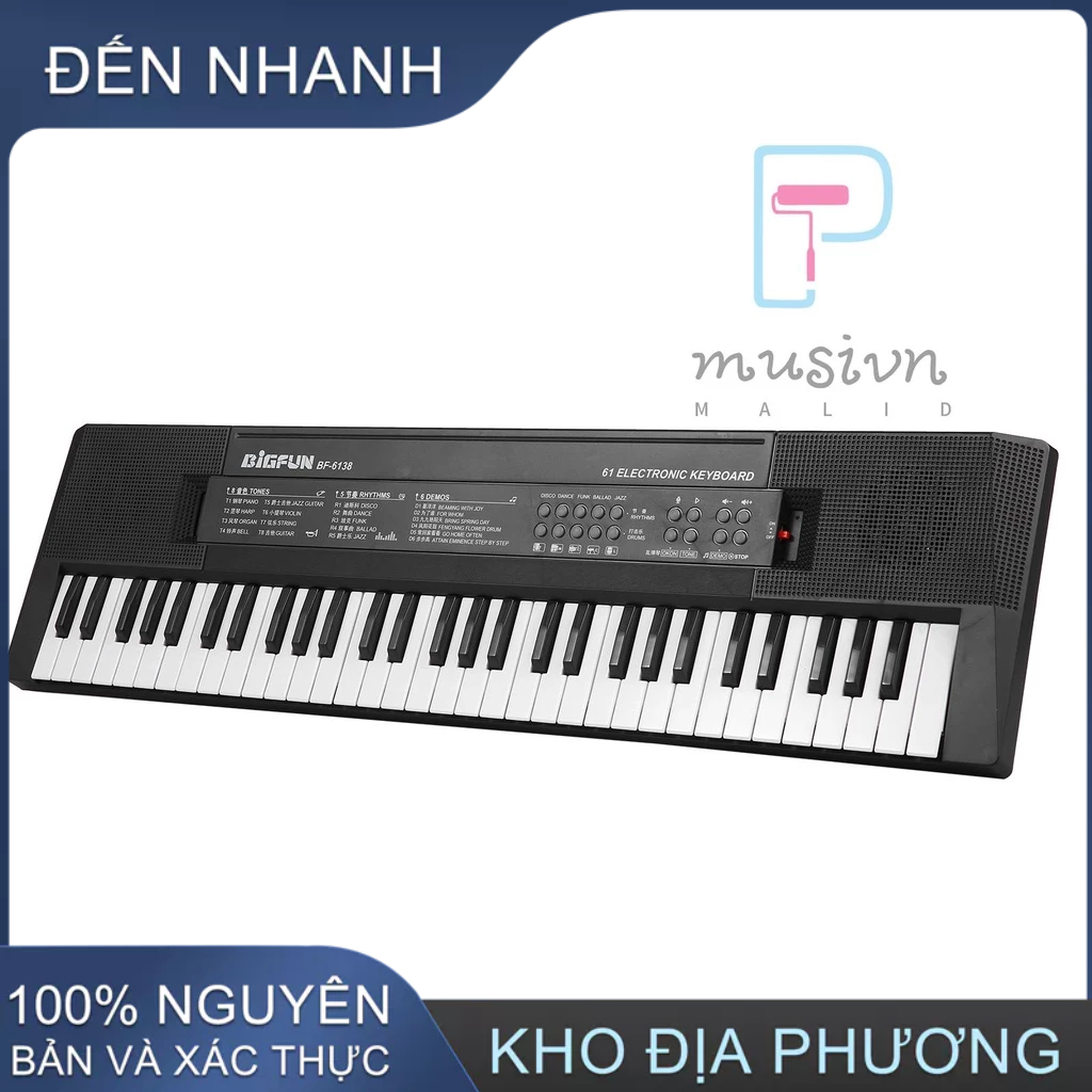 Đàn piano Điện 61 Phím Đa Năng Kèm Micro Cho Học Sinh