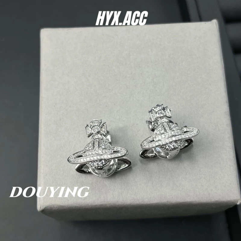 Bông tai nữ Hành tinh sáng bóng Bông tai Zircon Bông tai vòng