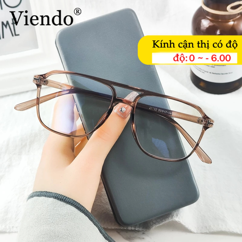 Kính Vuông Gọng Nhựa VIENDO Chống Tia uv Ánh Sáng Xanh Thời Trang Cho Nam Và Nữ(có thể cắt cận thị ống kính)