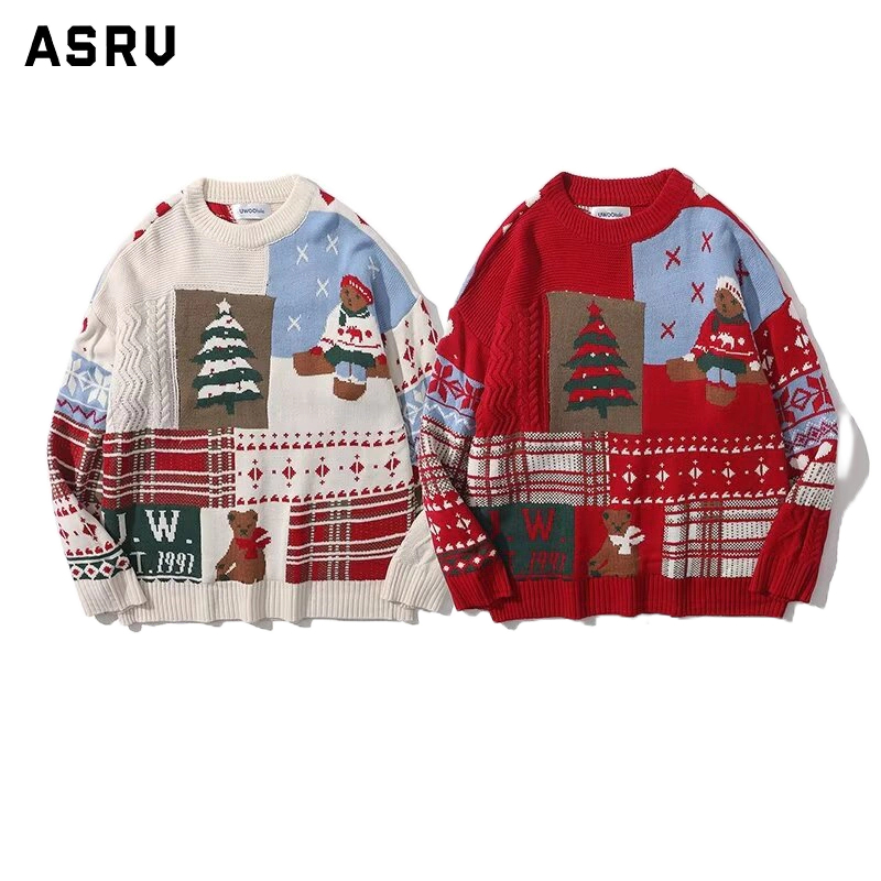 Hàng Mới Về asrv Áo sweater Thu Đông Thương Hiệu ins Phong Cách Giáng Sinh Đơn Giản Thời Trang Cao Cấp Cho Nam Giới Khuyến Nghị