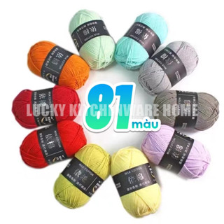 🔥Sẵn sàng giao hàng🔥Len Milk Cotton 50g Baby Bảng 81 Màu. Cuộn Len Sợi Cotton