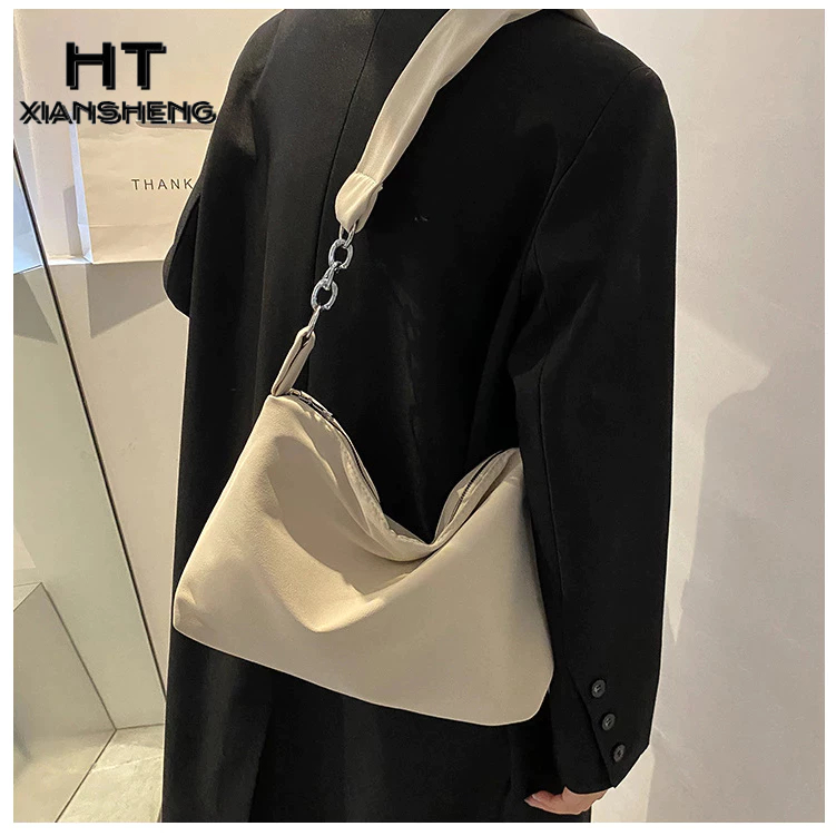 Túi đeo vai nữ HTXIANSHENG sức chứa lớn đơn giản thường ngày kiểu lười phong cách Nhật Hàn