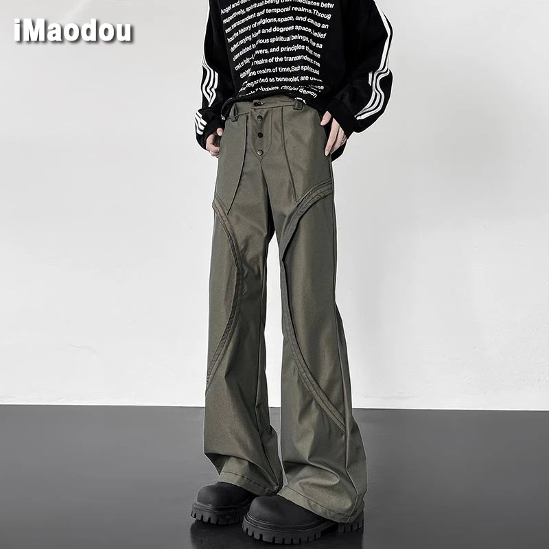 iMaodou Quần Yếm Cao Cấp Phong Cách Đường Phố Mỹ Cá Tính Cho Nam