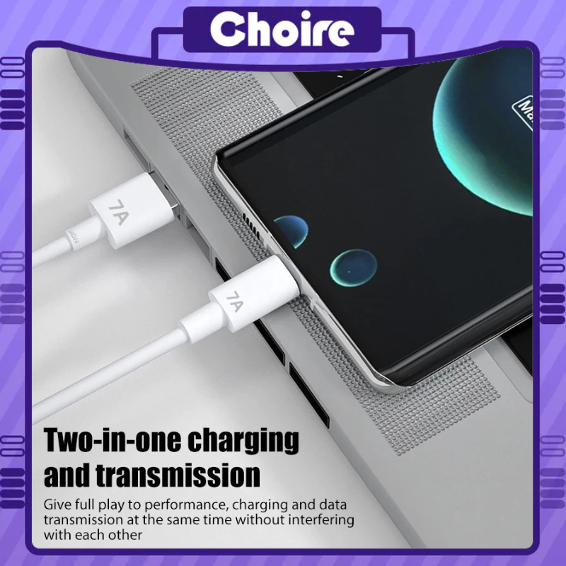 Dây Cáp Sạc Nhanh USB 7A 100W Type C Cho Huawei Mate 40 30 Xiaomi Samsung-CH