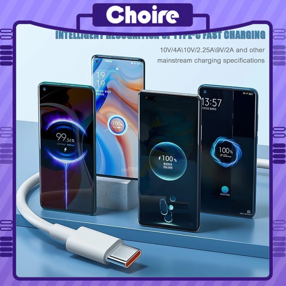 Dây Cáp Sạc Nhanh USB 7A 100W Type C Cho Huawei Mate 40 30 Xiaomi Samsung-CH