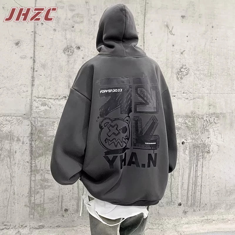 Jhzc Áo Hoodie Thiết Kế Giản Dị Thời Trang Dành Cho Nam