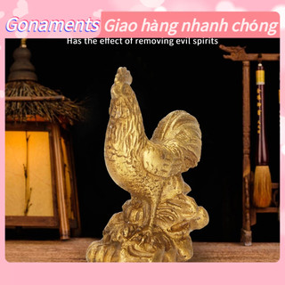 Tượng gà trống bằng đồng thau Nhà Trung Quốc Đồ thủ công mỹ nghệ trang trí Điêu khắc hình tượng Gonaments