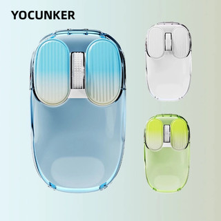 YOCUNKER Trong Suốt Chuột Quang Không Dây 2.4g Cổng usb type c Dùng Chơi Game