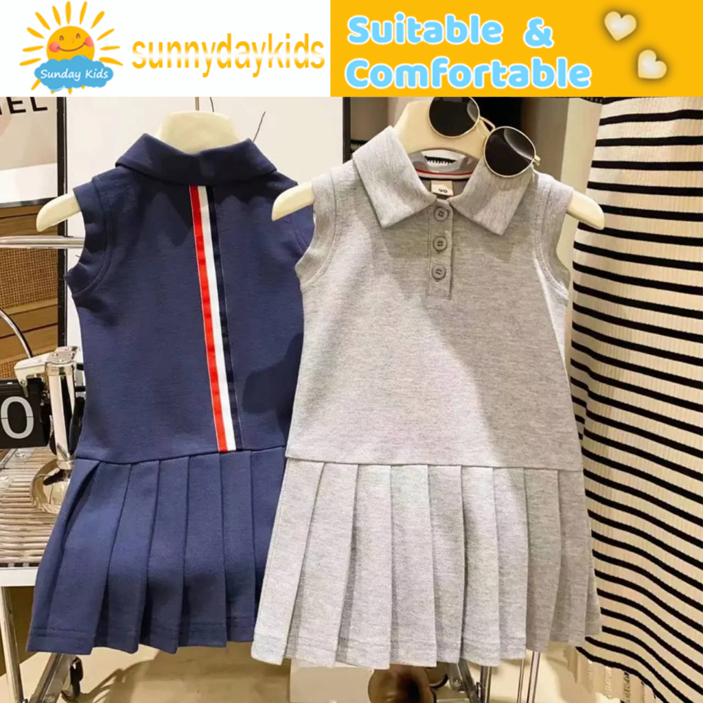 Đầm Polo Thời Trang Hàn Quốc Cho Bé Gái 1-6 Tuổi
