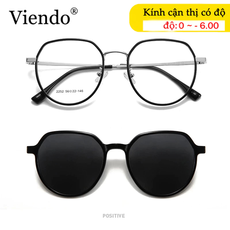 2 Trong 1 Kính Mát Nam Nữ VIENDO Kính Râm Chông Tia UV Thời Trang Thích Hợp Cho Đi Xe Đạp/Ngoài Trời/Thể Thao/Lái Xe/Du Lịch -1.0/-2.0/-3.0/-4.0/-5.0/-6.0