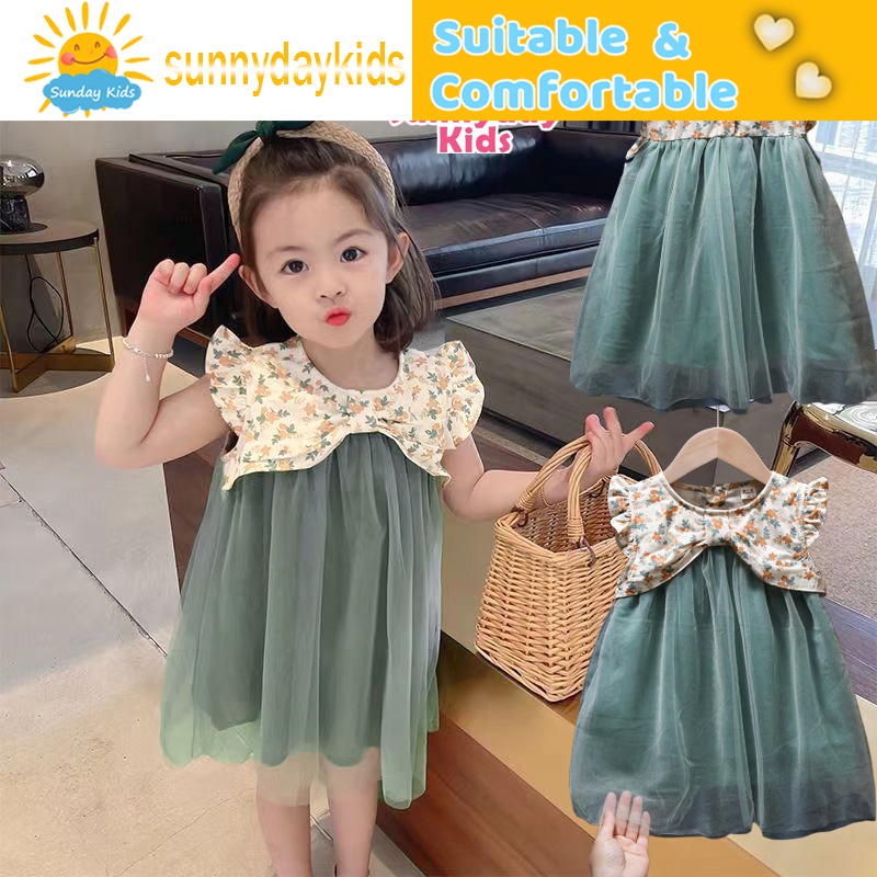 Cô gái mùa hè ăn mặc bé chiffon cô gái nhỏ thời trang hoa công chúa đầm