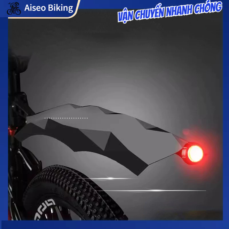 4 màu Chắn Bùn Xe Đạp Thể Thao phía trước & sau Lốp xe có đèn hậu LED Aiseo Biking