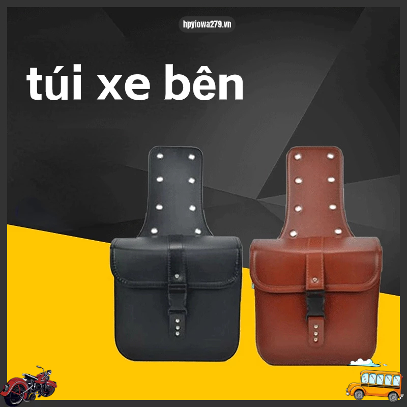 Có thể bán buôn 1 Cặp Túi Đeo Hông Xe Máy Bằng Da PU Chống Thấm Nước Yên Sửa Đổi Treo