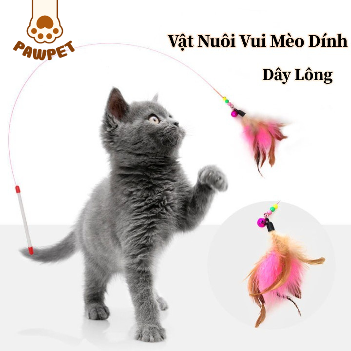 PAWPET Đồ chơi cần câu mèo vờn bằng dây thép，đồ chơi cho mèo dạng cần câu mèo LI0241