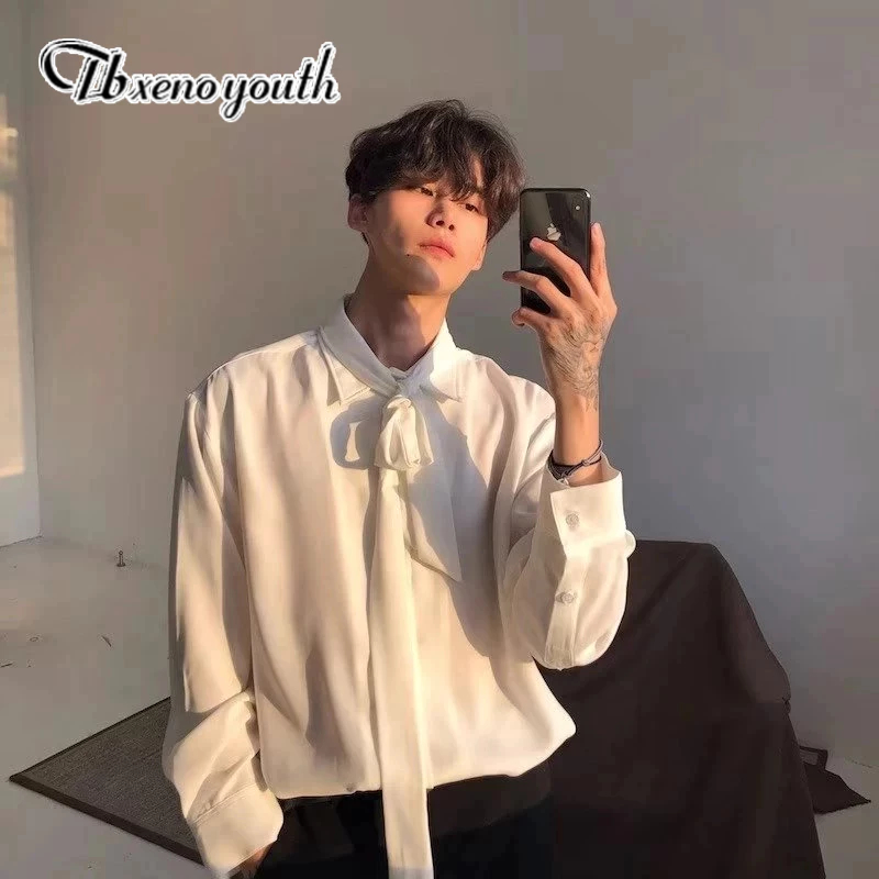 Áo sơ mi Tb xeno youth màu trơn cá tính phong cách Hồng Kông thời trang dành cho nam